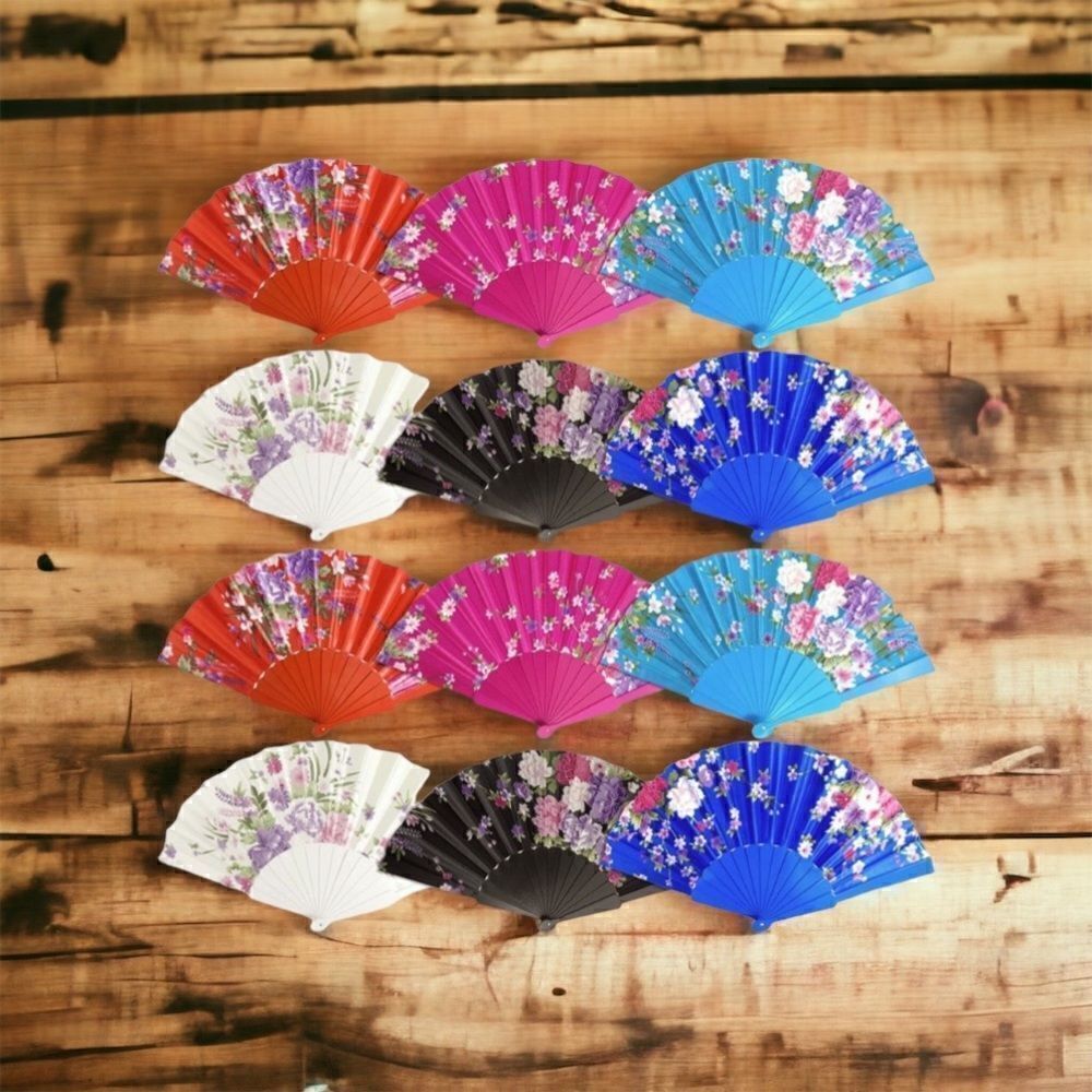 Silk Face Fan + stand** l White l Pink l Blue l Purple l 4 left l New